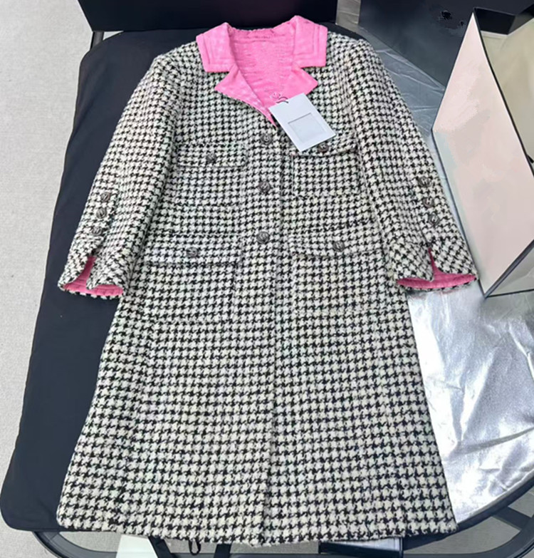 Women'S Fashion Long Coat - แฟชั่นสตรีสไตล์ยุโรปแบบปรับแต่งได้ คอลเลคชั่นฤดูใบไม้ผลิ 2026 รุ่นใหม่ เสื้อโค้ททวีดทรงสูทคอปก 7