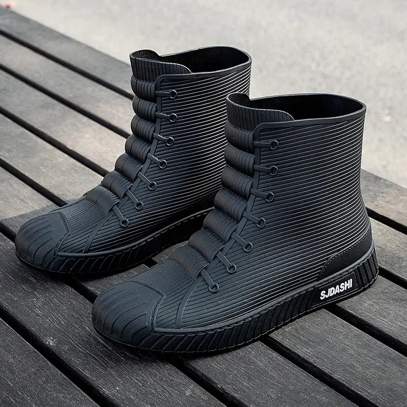 Women'S Fashion Gumboots - รองเท้าบูทยางแฟชั่นรองเท้าบูทหน้าฝนสำหรับคู่รักรองเท้าตกปลากันลื่นสำหรับกันน้ำผู้ชายรองเท้าบูททำงานสวนสำหรับผู้หญิง botas Para lluvia