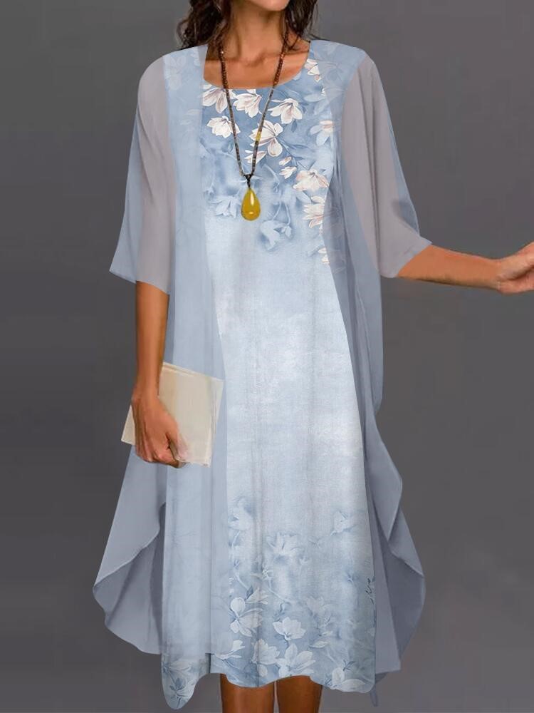 Women'S Fashion Long Coat - ชุดเดรสหรูหราฤดูร้อนชุดเดรสสองชิ้น Sablon Bunga แฟชั่นสำหรับผู้หญิงสำหรับผู้หญิงเสื้อโค้ทคาร์ดิแกนตัวยาวลำลองป้องกันแสงแดด