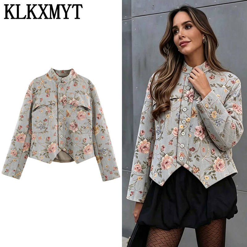 Women'S Fashion Quilted Jacket - เสื้อเบลเซอร์ผู้หญิง KLKXMYT รุ่นใหม่ปี 2026 แฟชั่นลายแจ็คการ์ด แจ็คเก็ตหรูหรา