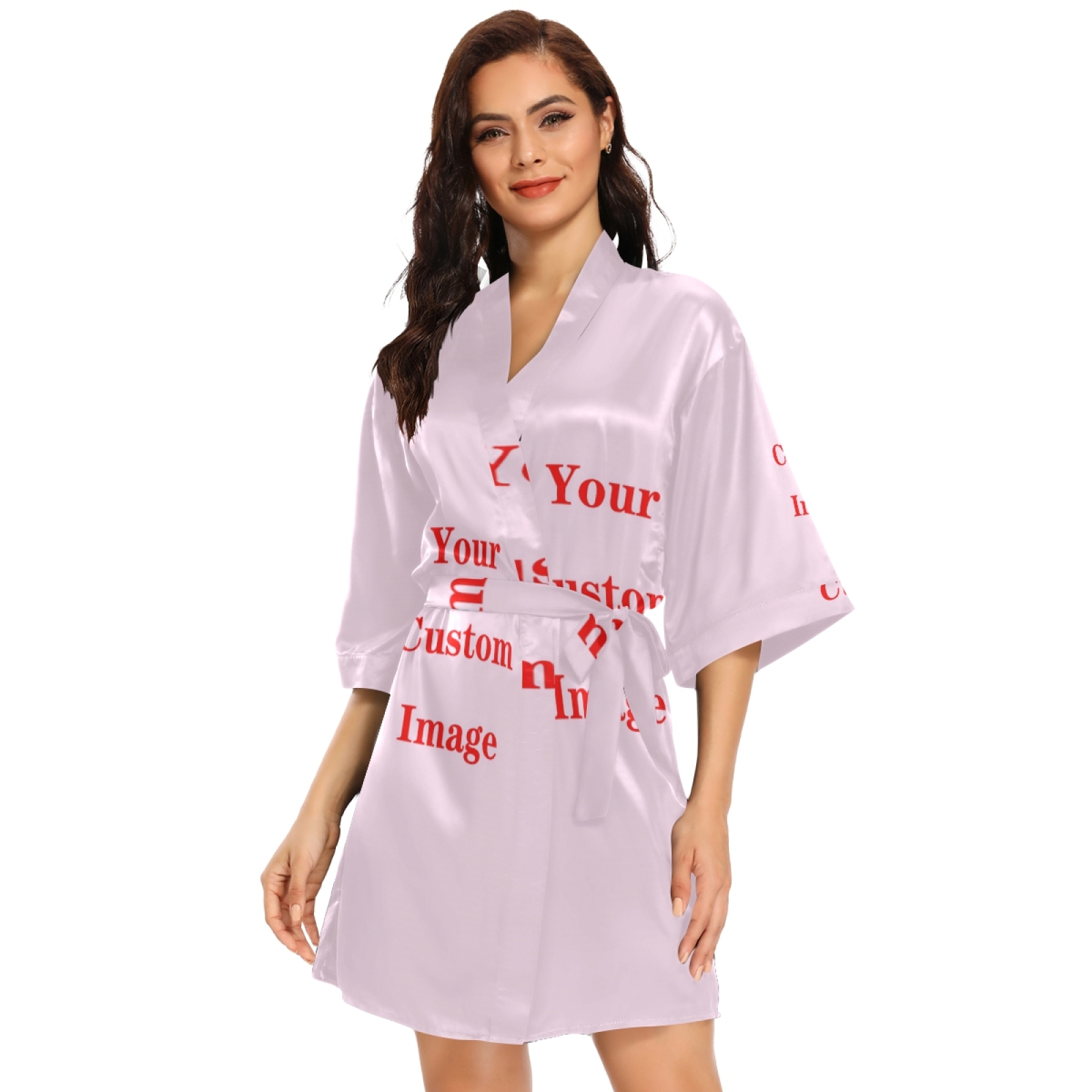 Women'S Fashion Dresses Images - แฟชั่นซาตินยาวชุดผู้หญิง Wrap ฤดูใบไม้ผลิเสื้อคลุมอาบน้ำชุดนอนเซ็กซี่ V คอ Robe