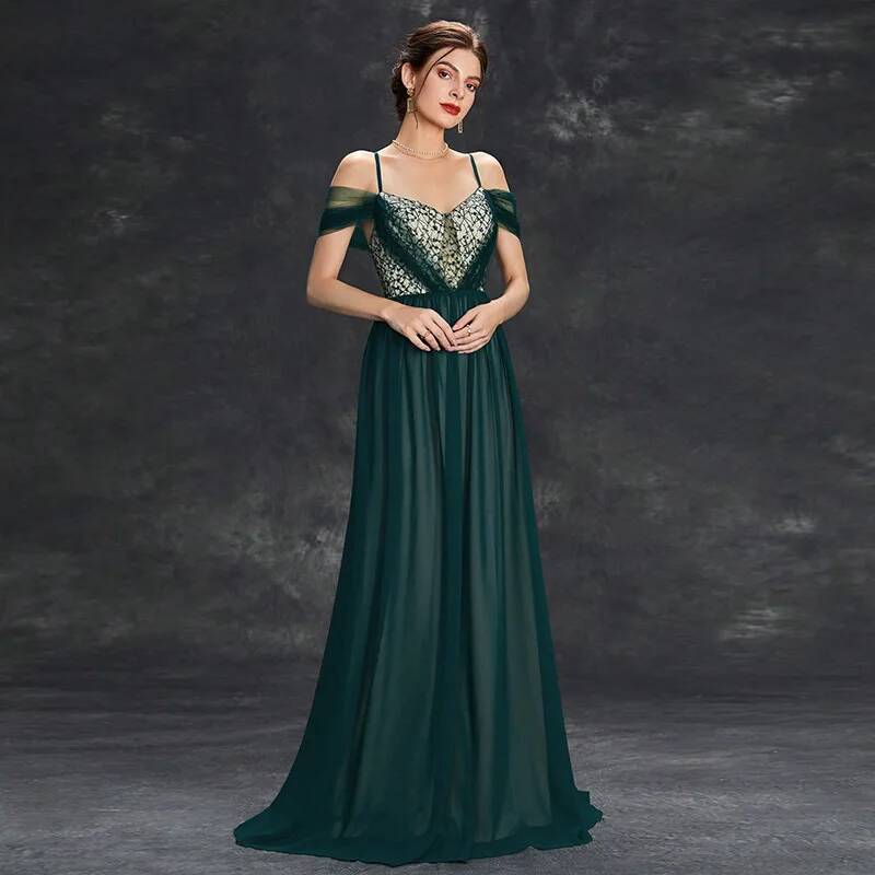 Women'S Fashion Dresses Images - ชุดเดรสยาวสไตล์ใหม่สำหรับฤดูใบไม้ผลิ แฟชั่นสำหรับงานเลี้ยง ออกงาน สายเดี่ยว งานประชุมประจำปี พิธีกร