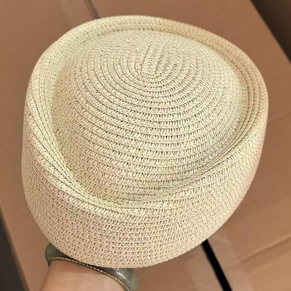 Straw Hat Summer - ขนาดเดียวใช้ได้กับส่วนใหญ่ หมวกเบเร่ต์ หมวกป้องกันรังสียูวี หมวกฟาง หมวกชายหาดฤดูร้อน หมวกปีกกว้างน้ำหนักเบา