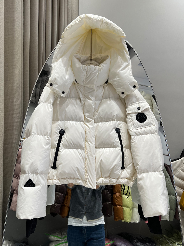 Women'S Fashion Quilted Jacket - เสื้อโค้ทขนเป็ดสีขาว90% ให้ความอบอุ่นสำหรับผู้หญิงเสื้อแจ็กเก็ตแบบหลวมมีฮู้ดสีตัดกันสำหรับฤดูหนาว