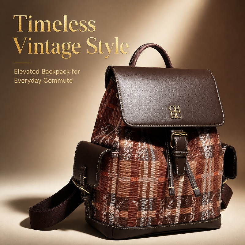Women'S Fashion Backpack - กระเป๋าเป้ CHHC แฟชั่นสีสันสดใส สไตล์พรีปปี้อเนกประสงค์ เหมาะสำหรับนักเรียน นักศึกษา
