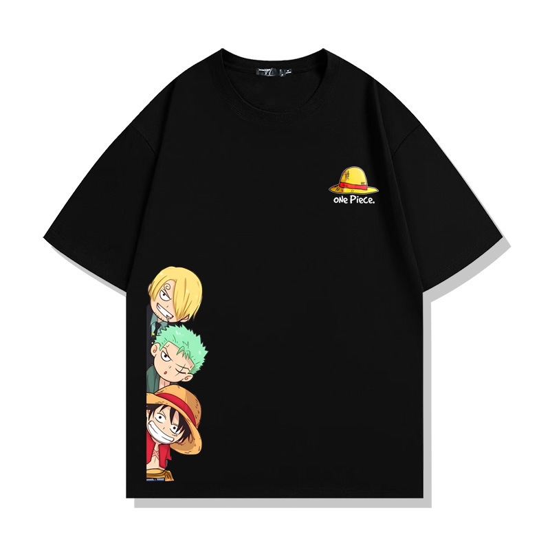 Straw Hat Summer - เสื้อยืดลายวันพีซ หมวกฟางโจรสลัด รุ่นยูนิเซ็กซ์ ฤดูร้อน 2026 ลายอนิเมะยอดนิยม