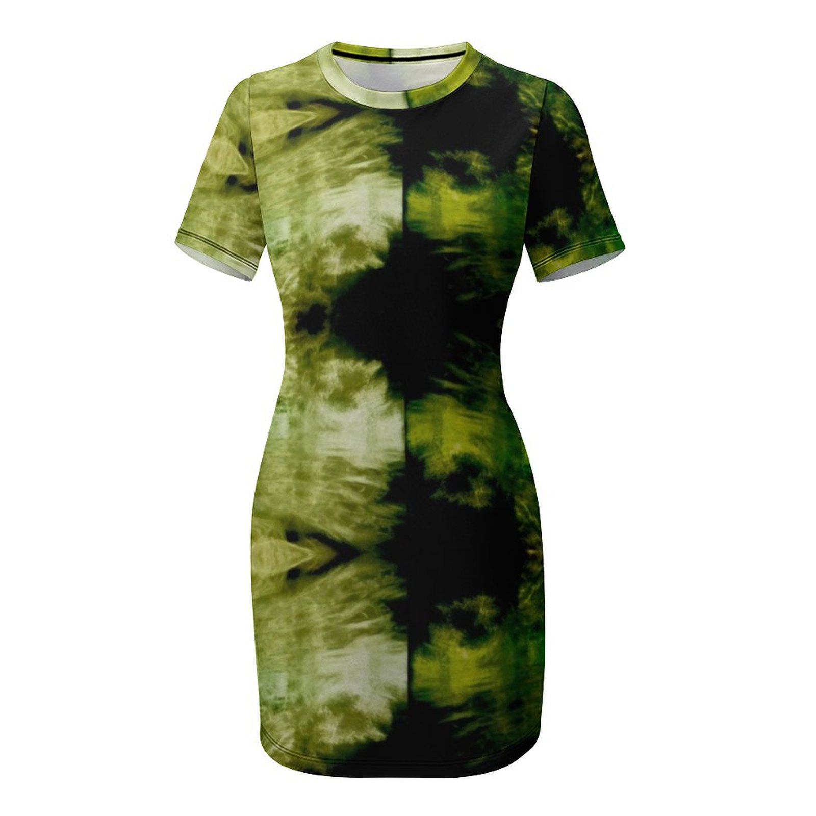 ชุดเดรสแขนสั้นลายกระจกเงา ชุดแ - Women'S Fashion Dresses Images บทวิจารณ์และราคา