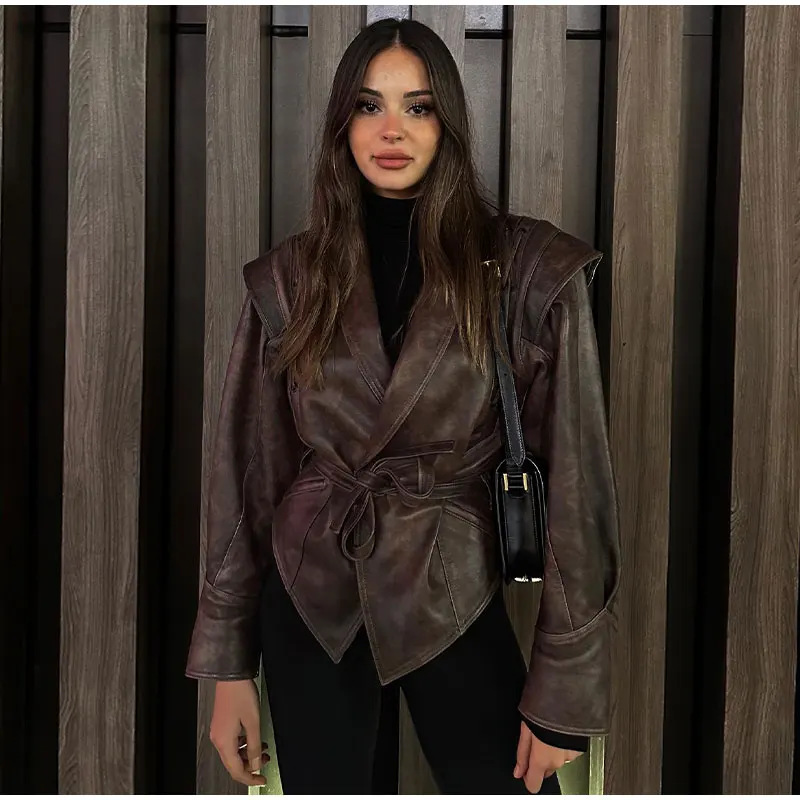 เสื้อแจ็คเก็ตหนังผู้หญิงสไตล์ส - Women'S Fashion Quilted Jacket บทวิจารณ์และราคา