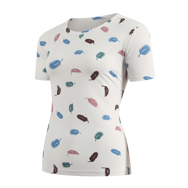 เสื้อยืดแขนสั้นพิมพ์ลายฤดูร้อน - Women Fashion Wear บทวิจารณ์และราคา