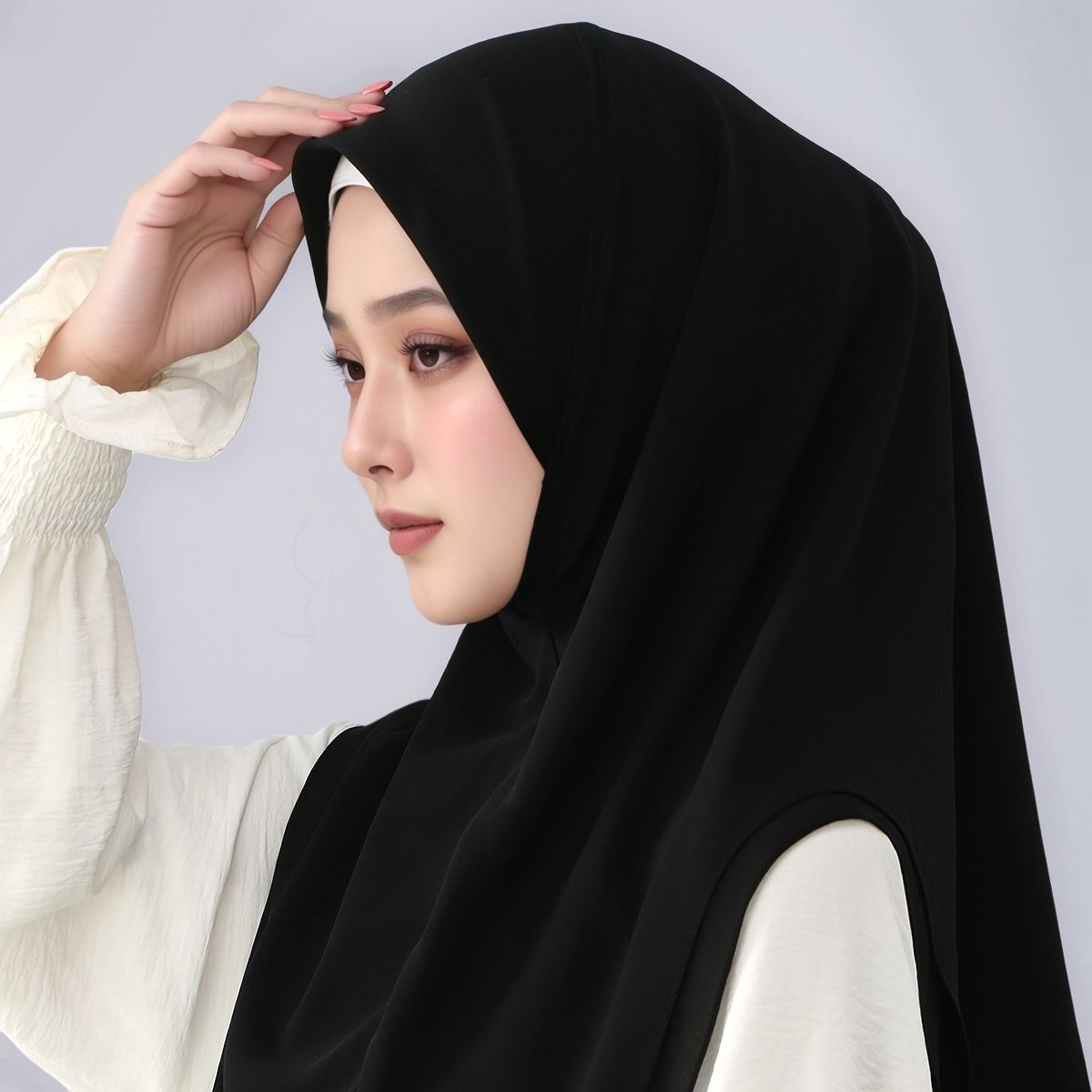 ผ้าคลุมศีรษะสำเร็จรูปแบบสองชั้ - Women Fashion Wear บทวิจารณ์และราคา