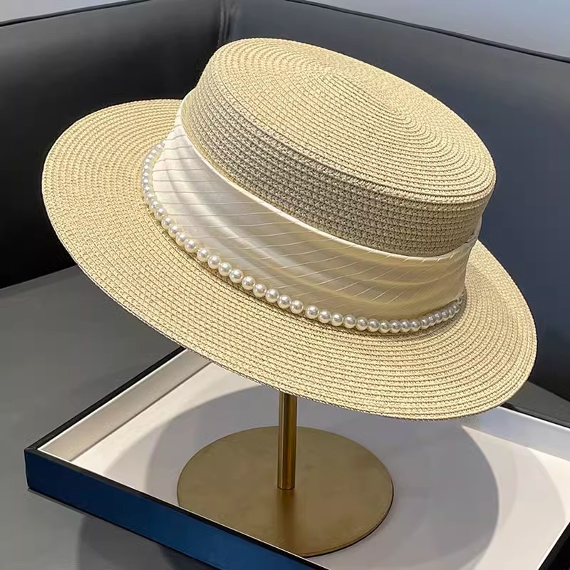 หมวกสไตล์ใหม่ปี 2025 ทรงเรโทร  - Straw Hat Summer บทวิจารณ์และราคา