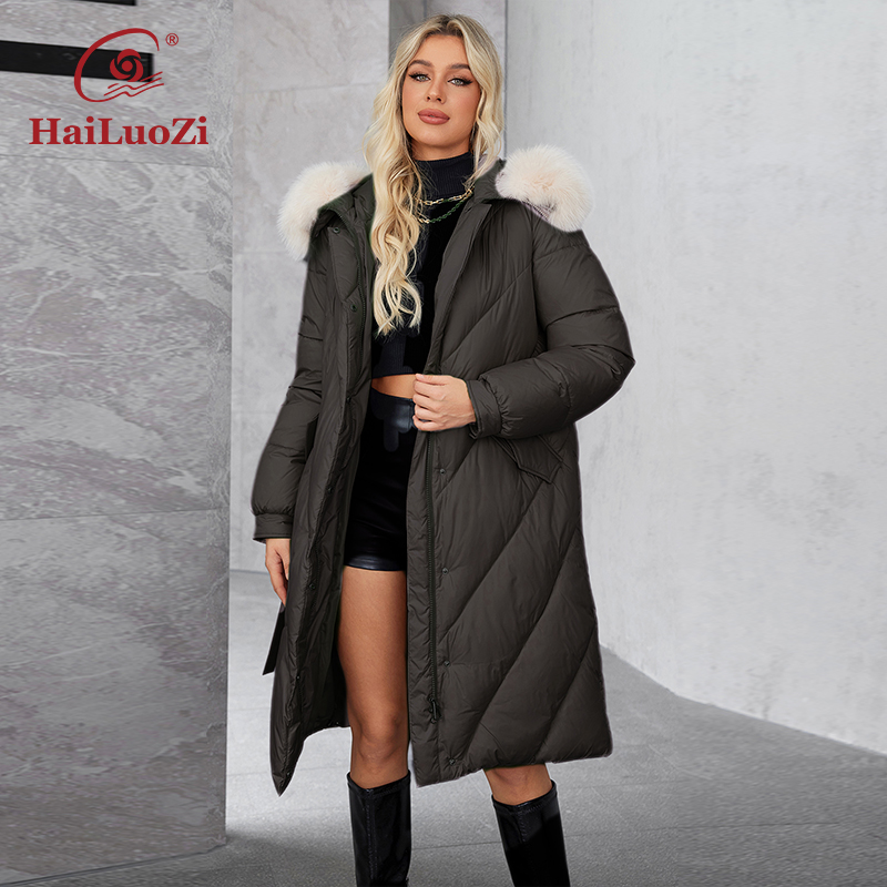 Hailuozi เสื้อโค้ทยาวพาร์กาสำห - Women'S Fashion Long Coat บทวิจารณ์และราคา