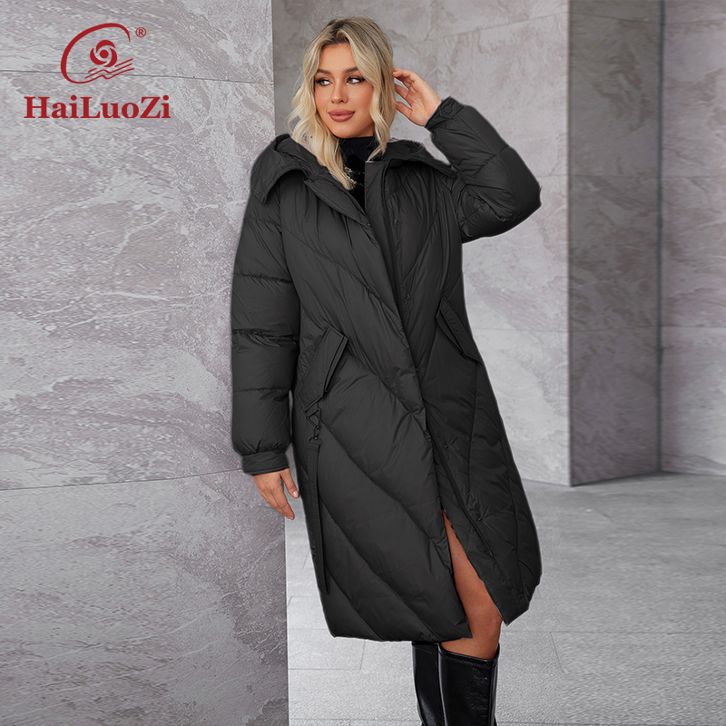 Hailuozi เสื้อโค้ทยาวพาร์กาสำห - Women'S Fashion Long Coat บทวิจารณ์และราคา