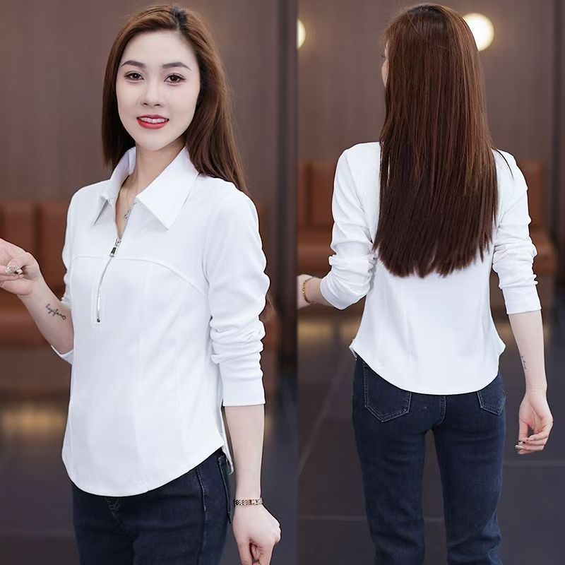 เสื้อยืดคอโปโลแขนยาวทรงเข้ารูป - Women'S Fashion Petite บทวิจารณ์และราคา