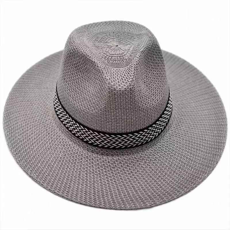 หมวกฟางปีกกว้างสำหรับผู้ชาย ป้ - Straw Hat Summer บทวิจารณ์และราคา