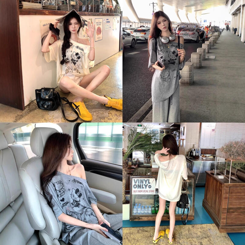 เสื้อป้องกันแสงแดด เฮลโล คิตตี - Off Shoulder Top บทวิจารณ์และราคา