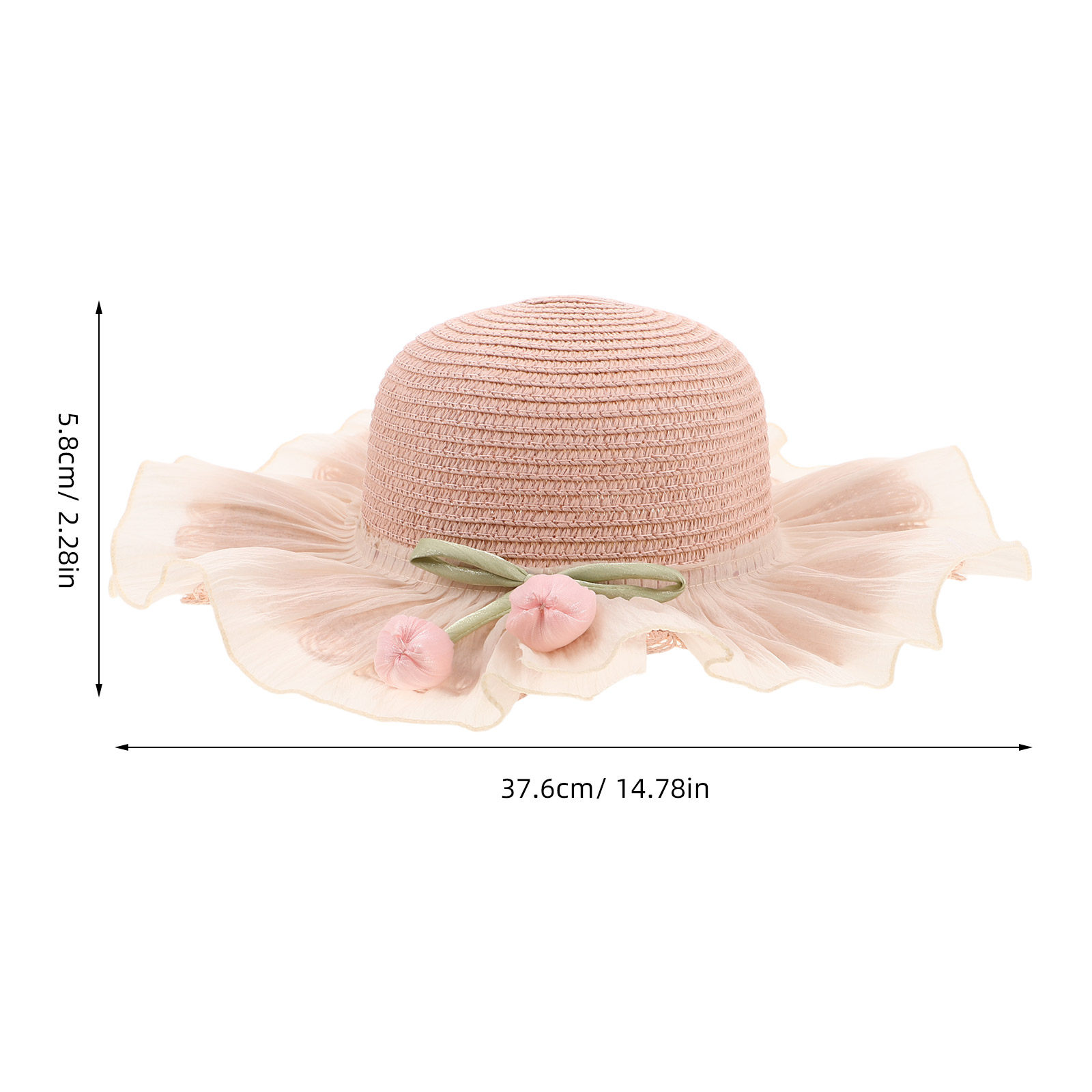 หมวกปีกกว้างสำหรับเด็กผู้หญิง  - Straw Hat Summer บทวิจารณ์และราคา