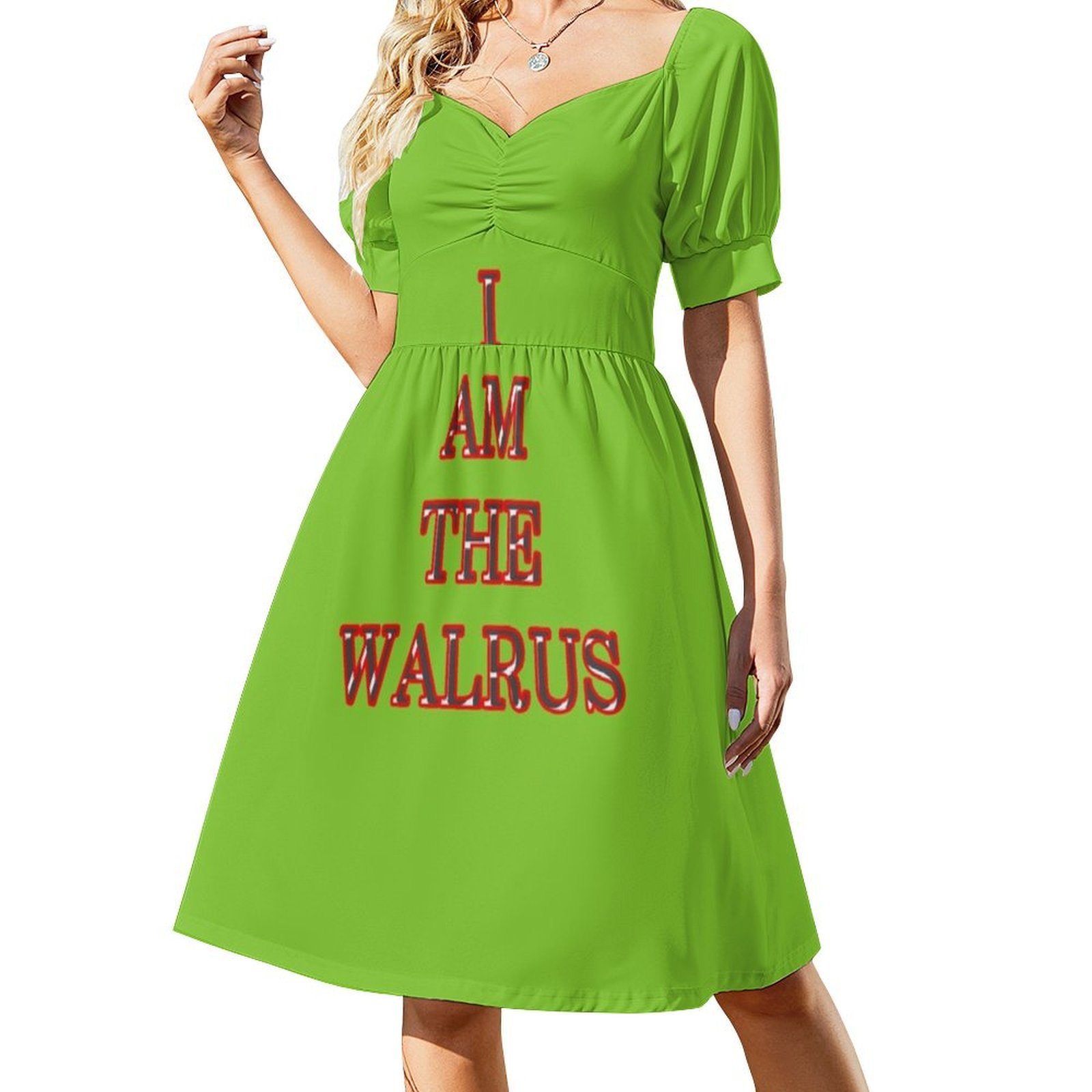 ชุดเดรสลายดอกไม้ I Am The Walr - Smocked Dress Women บทวิจารณ์และราคา