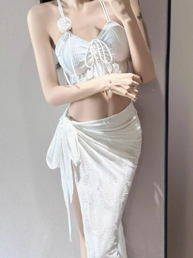 ชุดว่ายน้ำสองชิ้นลายดอกไม้สำหร - Women Fashion Wear บทวิจารณ์และราคา