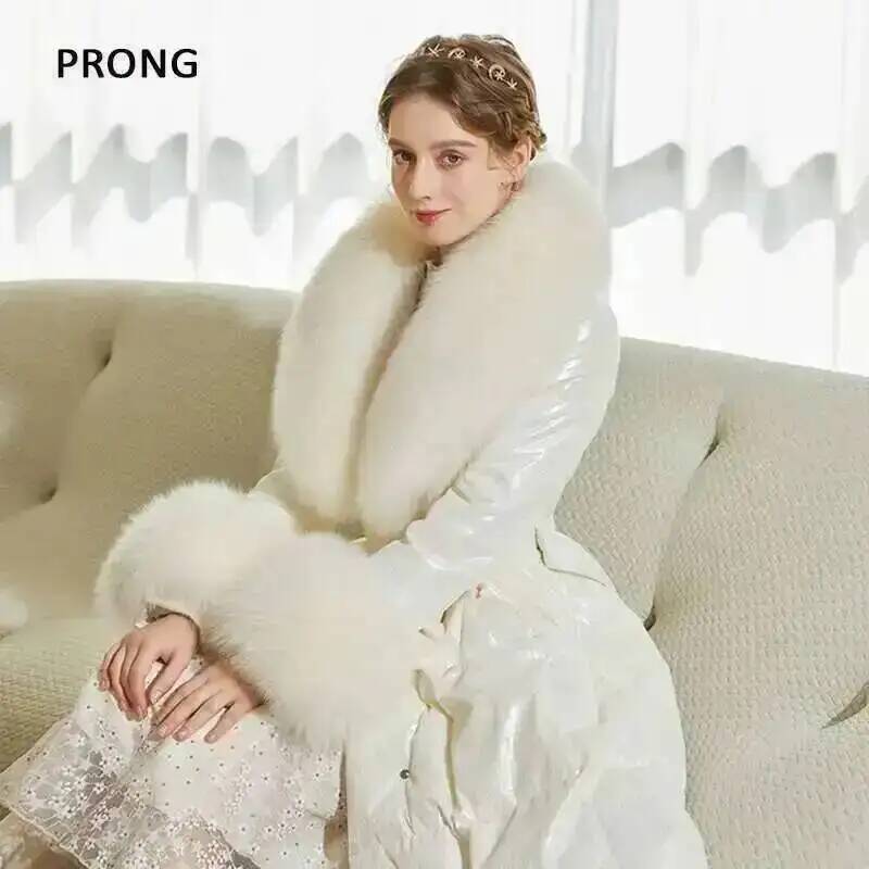 เสื้อโค้ทคอปกขนสุนัขจิ้งจอกแท้ - Women'S Fashion Quilted Jacket บทวิจารณ์และราคา
