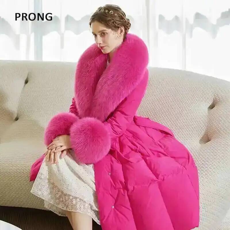 เสื้อโค้ทคอปกขนสุนัขจิ้งจอกแท้ - Women'S Fashion Quilted Jacket บทวิจารณ์และราคา
