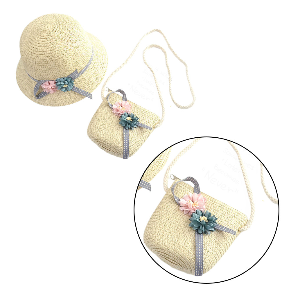 ชุดหมวกฟางและกระเป๋าสำหรับเด็ก - Straw Hat Summer บทวิจารณ์และราคา
