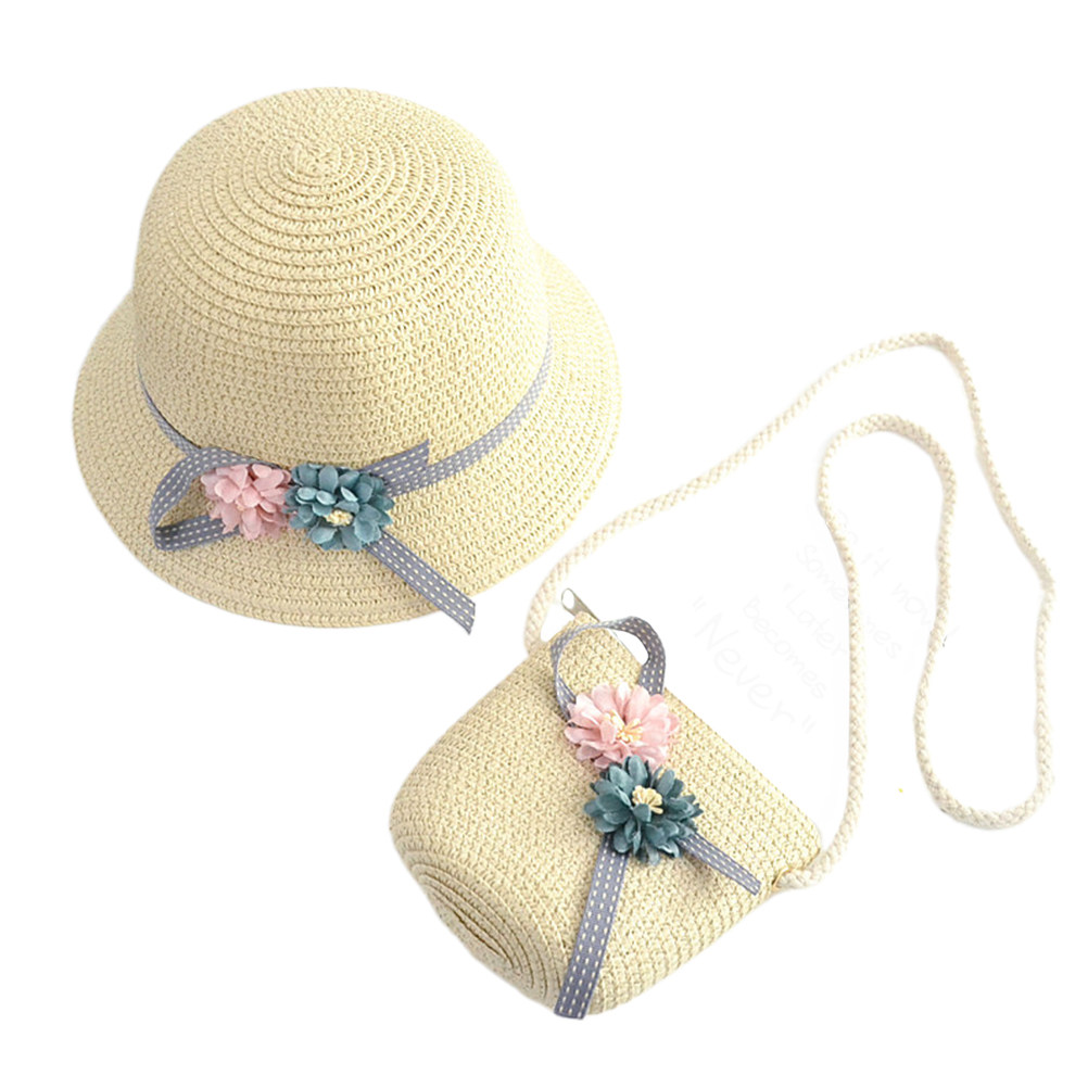 ชุดหมวกฟางและกระเป๋าสำหรับเด็ก - Straw Hat Summer บทวิจารณ์และราคา