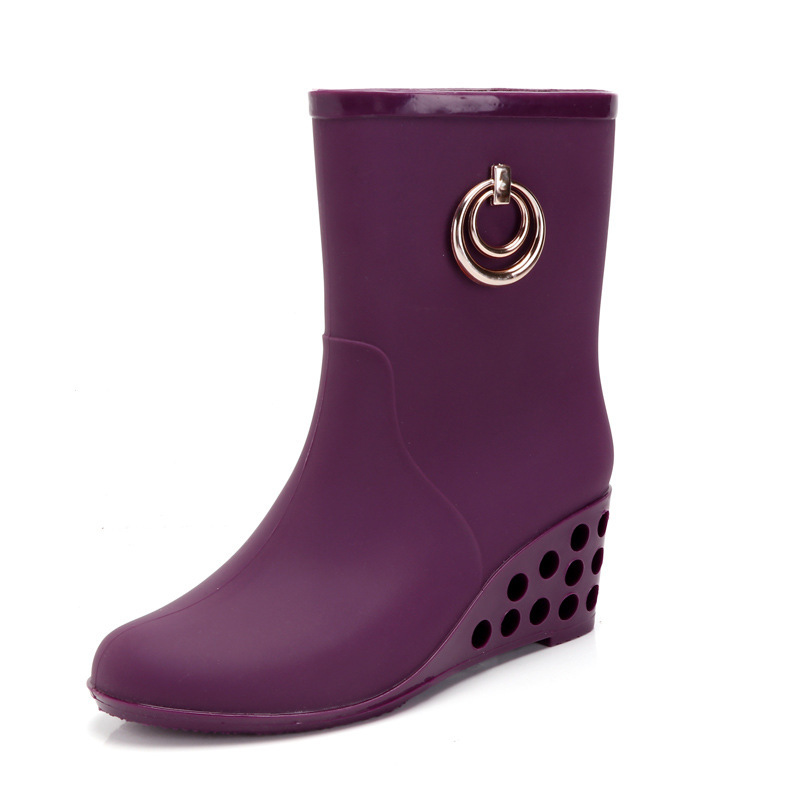 แฟชั่นส้นรองเท้าผู้หญิงPvc Gum - Women'S Fashion Gumboots บทวิจารณ์และราคา