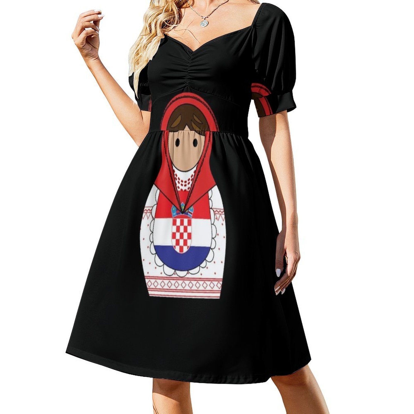 ชุดเดรสลายดอกไม้สไตล์โครเอเชีย - Smocked Dress Women บทวิจารณ์และราคา