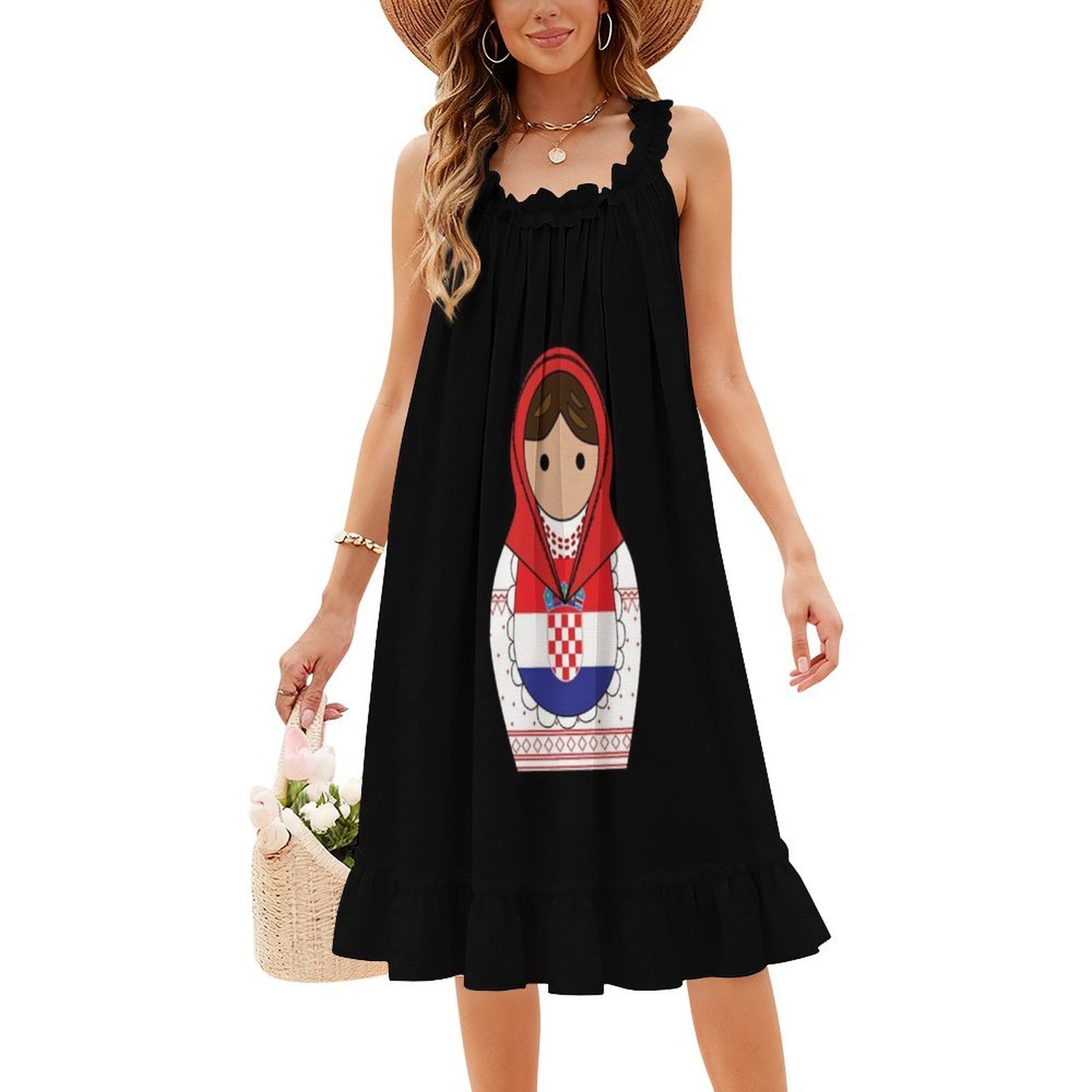 ชุดเดรสลายดอกไม้สไตล์โครเอเชีย - Smocked Dress Women บทวิจารณ์และราคา