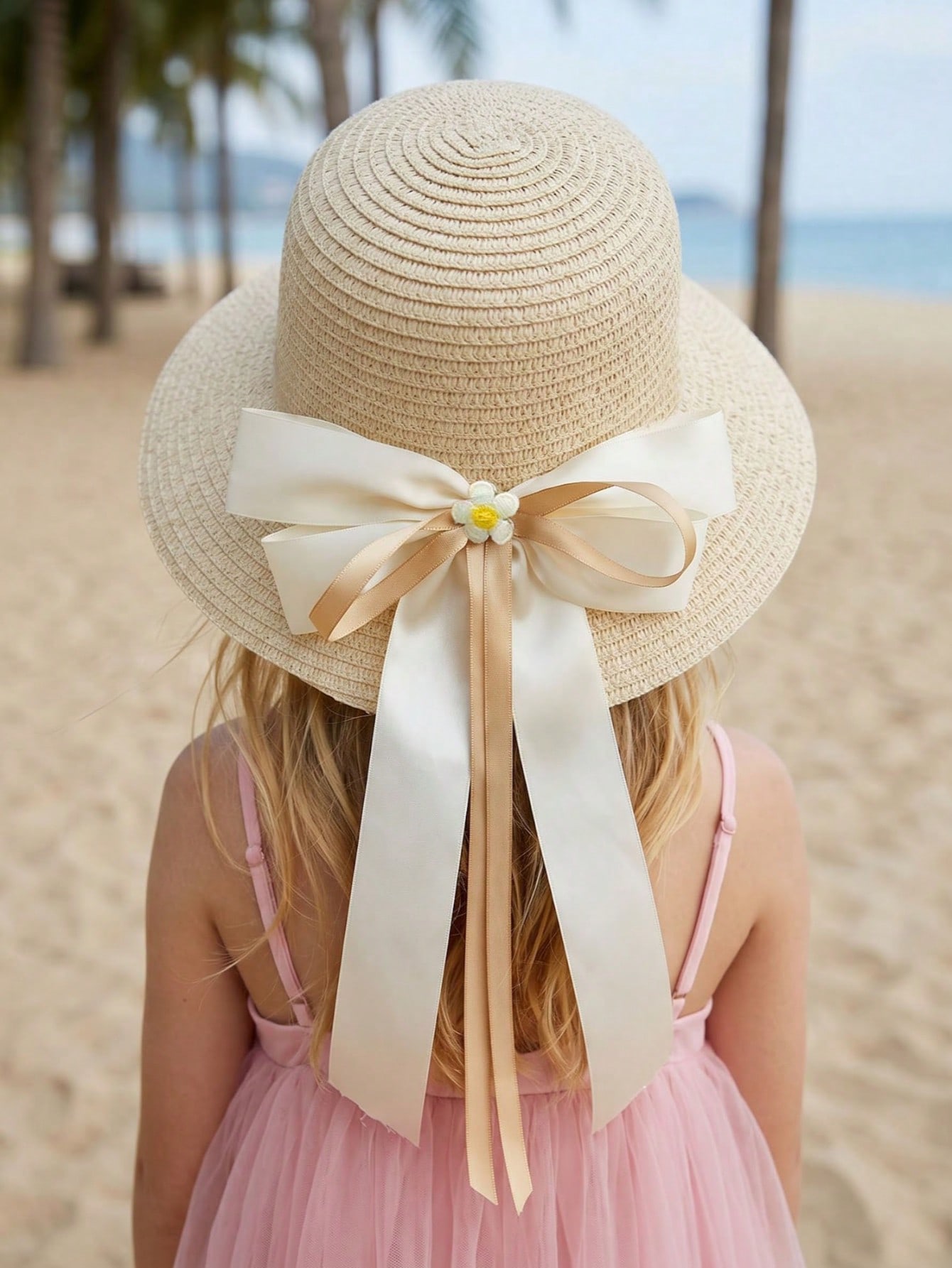 หมวกฟางสานลายโบว์สีกาแฟสำหรับเ - Straw Hat Summer บทวิจารณ์และราคา